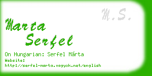 marta serfel business card